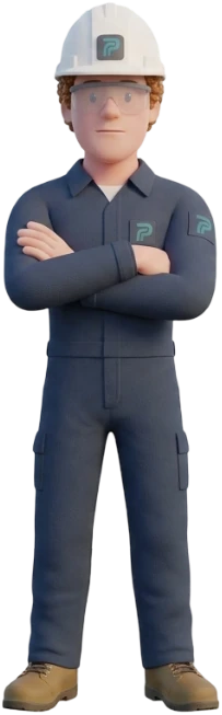 Técnico de Proflux de brazos cruzados, listo para recibir tu equipo