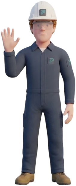 Técnico de Proflux saludando